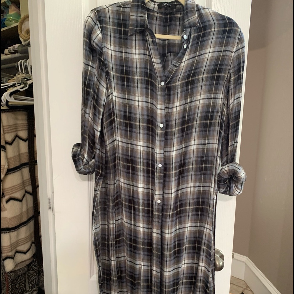 Fate Plaid Shirt Dress